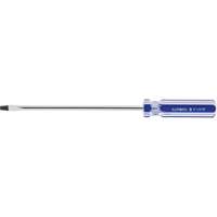Blue Transparent Striped Slotted Screwdriver, 3/16" Tip, Round, Plastic Handle Ontario Packaging