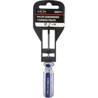 Blue Transparent Striped Philips Screwdriver, #0, Plastic Handle Ontario Packaging