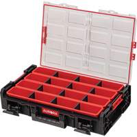 Arx X-Large Organizer with Long Bins, 23" x 15-1/5" x 5", Black Ontario Packaging