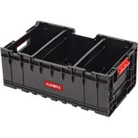 Arx Tool Crate with Dividers, 22-7/10" x 14-1/10" x 9-3/10", Black Ontario Packaging