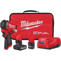 Fuel Stubby Impact Wrench Kit, 12 V, 3/8" Socket Ontario Packaging