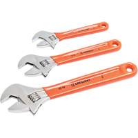 Cushion Grip Wrench Set, Adjustable, 3 Pieces Ontario Packaging