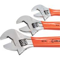 Cushion Grip Wrench Set, Adjustable, 3 Pieces Ontario Packaging