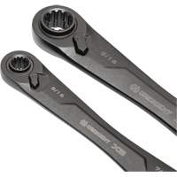 X6 4-in-1 Black Oxide Spline Ratcheting SAE Wrench Set, 2 Pieces, Imperial Ontario Packaging