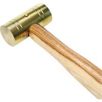 Brass Hammer with Hickory Handle, 1 lbs Head Weight, 11" L Ontario Packaging