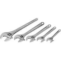 Chrome Wrench Set, Adjustable, 5 Pieces, Imperial and Metric Ontario Packaging