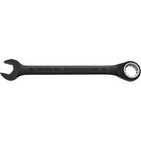 Metric Spline Combination Reversible Ratcheting Wrench, Black/Chrome Finish Ontario Packaging