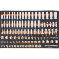 Jeu d'outils m&eacute;triques pour m&eacute;canicien MEGAMOD dans des plateaux en mousse modulaire avec armoire roulante &agrave; outils, 358 morcea Ontario Packaging