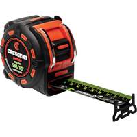 Shockforce NITE EYE Tape Measure, 1-1/4" x 16'/5 m, Metric/SAE Graduations Ontario Packaging