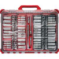 Jeu de cliquets et douilles m&eacute;triques/SAE avec organisateur PACKOUT &agrave; profil bas, 98 Mcx, Prise de 3/8" Ontario Packaging