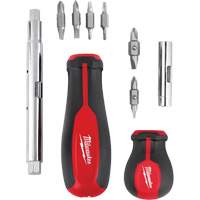 11-in-1 Multi-Bit Screwdriver & 6-in-1 Stubby Multi-Bit Screwdriver Set, 3"/9-4/5" L, Cushion Grip Handle Ontario Packaging