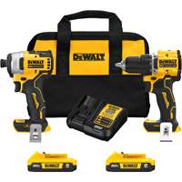 ATOMIC Brushless Compact Drill/Driver & Impact Driver Combo Kit, Lithium-Ion, 20 V Ontario Packaging