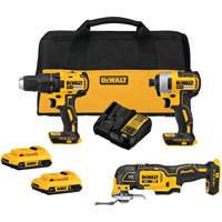 Brushless Cordless 3-Tool Combo Kit, Lithium-Ion, 20 V Ontario Packaging
