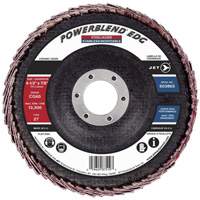 POWERBLEND EDG Flap Disc, 4-1/2" x 7/8", Type 27, CG60 Grit, Ceramic Ontario Packaging