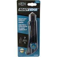 Couteau professionnel de 18 mm avec verrouillage &agrave; cliquet, Acier inoxydable, Robuste, Prise en Plastique Ontario Packaging