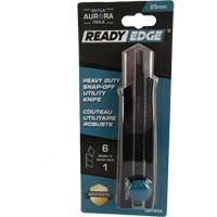 Couteau r&eacute;tractable de 25 mm, Acier inoxydable, Robuste, Prise en Caoutchouc Ontario Packaging