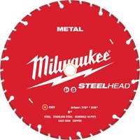 Lame de coupe diamant&eacute;e STEELHEAD, 9", Pour M&eacute;tal Ontario Packaging