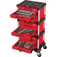 366-Piece Master Mechanics Hand Tool Set with PACKOUT Drawers & Dolly, 16-3/10" x 22-1/5" x 48-5/8", Black/Red Ontario Packaging