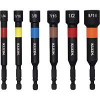 Power Nut Setters, 1/2"/5/16"/1/4"/3/8"/7/16"/9/16" Tip, 1/4" Drive, 4" L, Magnetic Ontario Packaging