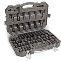 6 Point SAE/Metric Master Socket Set, 80 Pcs, Impact, 3/8" Drive Size, Deep Ontario Packaging