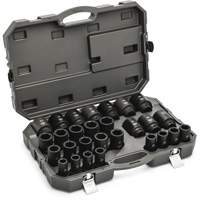 6 Point Metric Socket Set, 28 Pcs, Impact, 3/4" Drive Size, Deep Ontario Packaging