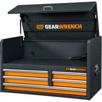 Tool Chest, 40-3/5" W, 5 Drawers, Black/Orange Ontario Packaging