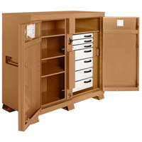 Model 112 Jobsite Cabinet with Padlock, Steel, 54.9 Cubic Feet, Tan Ontario Packaging