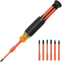 6-in-1 Insulated Auto-Lock Screwdriver, 9-1/2" L, Cushion Grip Handle Ontario Packaging