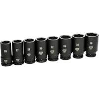 6 Point SAE Socket Set, 8 Pcs, Impact, 3/4" Drive Size, Deep Ontario Packaging