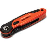 Folding Utility Knife, 1" Blade, Steel Blade, Aluminum Handle Ontario Packaging