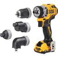 Ensemble perceuse/visseuse sans fil et sans balai XTREME 5-en-1, Lithium-ion, 12 V, Mandrin 3/8" Ontario Packaging