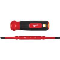 Tournevis &agrave; embouts interchangeables &agrave; tige articul&eacute;e isol&eacute; 1000 V, 2-en-1, 8-4/5" lo, Prise Coussin&eacute;e Ontario Packaging