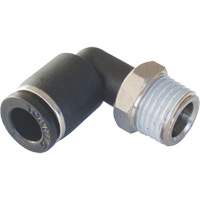 Adaptateur coude m&acirc;le NPT MAXFIT &agrave; raccord instantan&eacute; (push-to-connect), 3/8" x 1/2" dia., Polym&egrave;re PBT Ontario Packaging