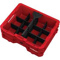 Bac &agrave; profil bas PACKOUT, 15" x 18-5/8" x 6-5/8", Noir/Rouge Ontario Packaging