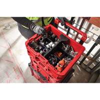 Bac &agrave; profil bas PACKOUT, 15" x 18-5/8" x 6-5/8", Noir/Rouge Ontario Packaging