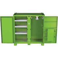Armoire de rangement d'&eacute;PI sur place, Acier, Vert lime haute visibilit&eacute; Ontario Packaging