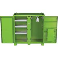 Armoire ventil&eacute;e pour le rangement d'&eacute;PI sur place, Acier, Vert lime haute visibilit&eacute; Ontario Packaging