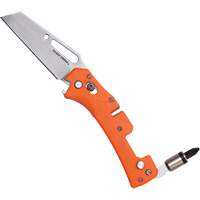 Electrician's Pocket Knife with Driver, 2-99/100" Blade, Stainless Steel Blade, Plastic Handle Ontario Packaging