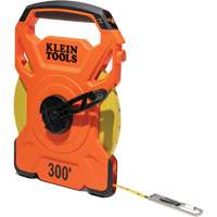 Open Reel Tape Measure with Single Hook and Carabiner, 1/2" x 300', 1/10" Graduations Ontario Packaging
