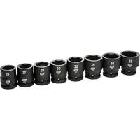 6-Point Metric Socket Set, 8 Pcs, Impact, 3/4" Drive Size Ontario Packaging
