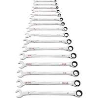 120XP Universal Spline XL SAE Wrench Set, Ratcheting Combination, 16 Pieces, Imperial Ontario Packaging