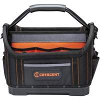 Sac ouvert de 14" pour outils d'ouvrier, 1680 Denier/Polyester, 25 pochettes, Noir/Gris/Orange Ontario Packaging