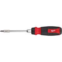 14-in-1 Ratcheting 1/4" Drive Multi-Bit Screwdriver, 10-11/100" L, Cushion Grip Handle Ontario Packaging