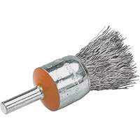 Mounted End Brush with Crimped Wires, 1/2", 0.02" Fill, 1/4" Shank Ontario Packaging