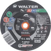 Flexcut™ Depressed Centre Grinding Wheels, 6", 24 Grit, Aluminum Oxide, 5/8"-11, 10200 RPM, Type 29 UG128 | Ontario Packaging