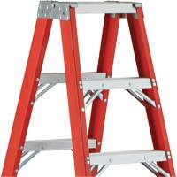 6600 AA Series Industrial Extra Heavy-Duty 2-Way Stepladders, Fibreglass, 375 lbs. Capacity, 4' Ontario Packaging