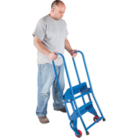 Portable Folding Ladder, 4 Steps, Perforated, 40" High VC438 | Ontario Packaging