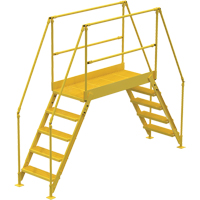 Crossover Ladder, 115-1/2" Overall Span, 50" H x 60" D, 24" Step Width Ontario Packaging
