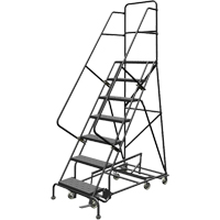 All Directional Rolling Ladder, 7 Steps, 24" Step Width, 70" Platform Height, Steel VC540 | Ontario Packaging