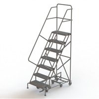 All Directional Rolling Ladder, 7 Steps, 24" Step Width, 70" Platform Height, Steel VC550 | Ontario Packaging